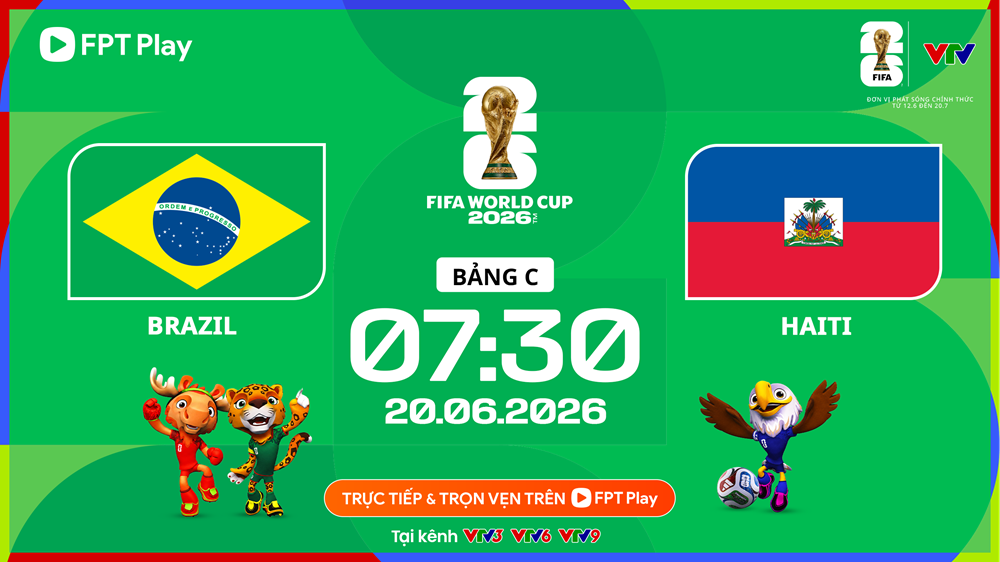 Link xem trực tiếp Brazil và Haiti (bảng C World Cup 2026)